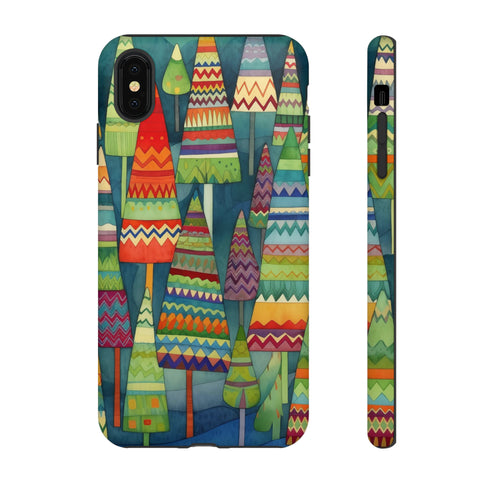 Knitted Christmas Trees - Impact Resistant Phone Case iPhone XS MAX Matte